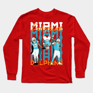 Tua tagovailoa x tyreek hill x jaylen waddle waddle - miami dolphins Long Sleeve T-Shirt